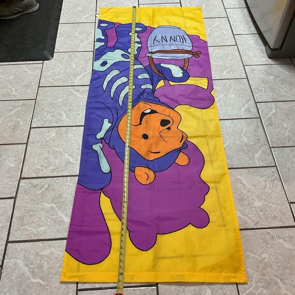 Vtg 73x28 Banner Door Cover Winnie The Pooh Bear HUNNY POT‎ Disney HALLOWEEN - Picture 3 of 7